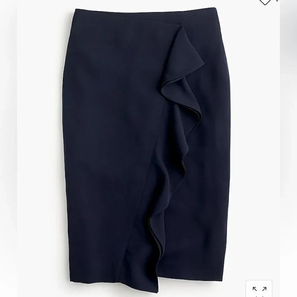 J.Crew Ruffle pencil skirt in 365 crepe